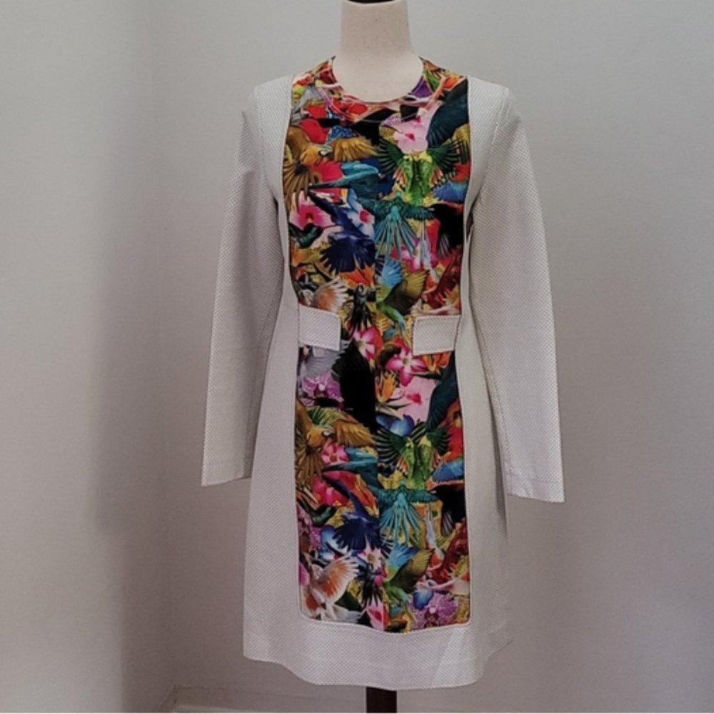 Alturazzura leather and silk dress